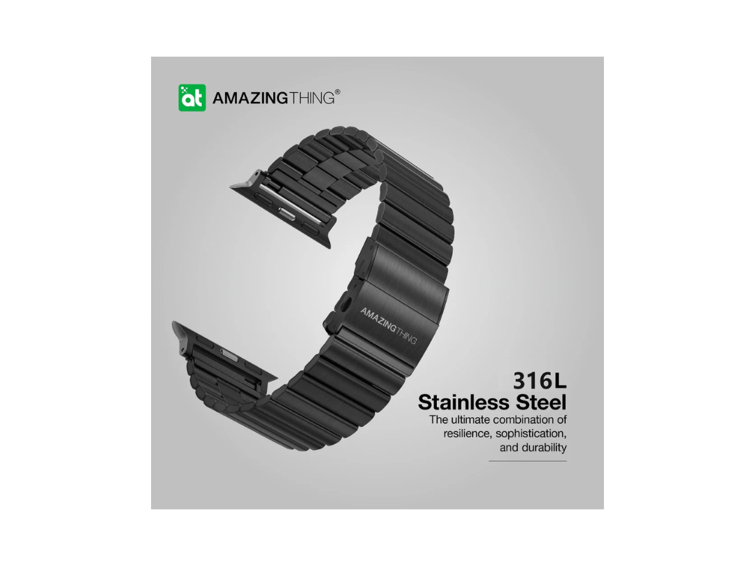 سوار ساعة Apple Watch من AmazingThing Titan Steel بتصميم مريح للارتداء طوال اليوم سوار ساعة Apple Watch من AmazingThing Titan Steel بتصميم مريح للارتداء طوال اليوم